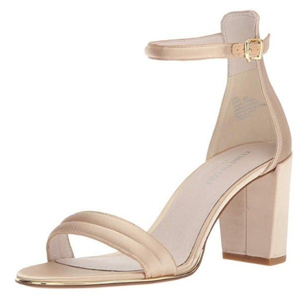 Kenneth Cole Lex Nude Sandal Block Heel Sz.9